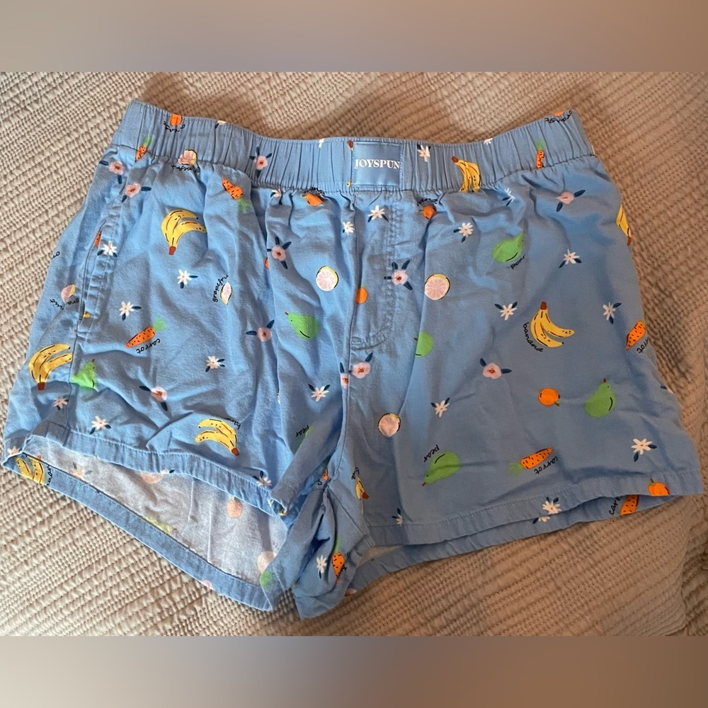 Joyspun Blue Fruit Print Shorts